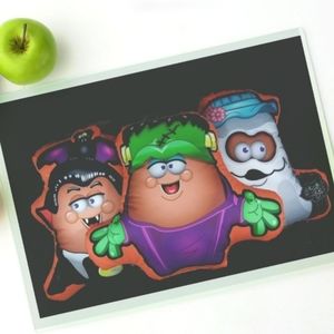 Chicken nuggets Halloween cutting board